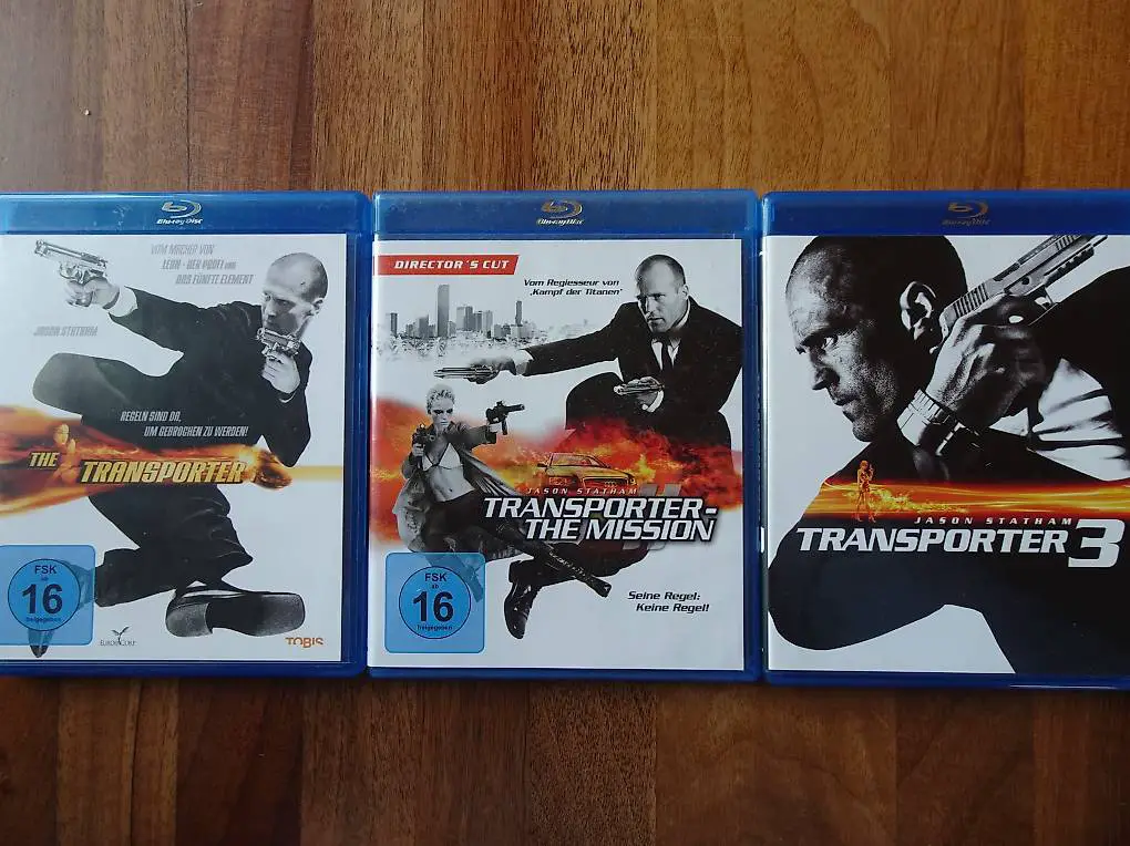 3x DVD Blu-ray Transporter, Jason Statham, wie neu