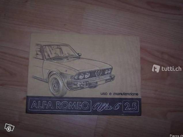Betriebsanl. und Wartung Alfa Romeo 6 2500