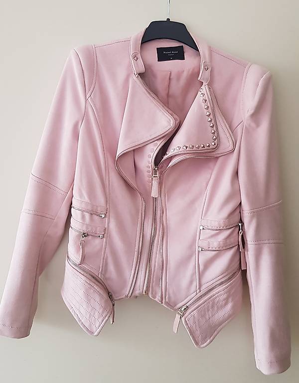 Veste velours rose bonbon