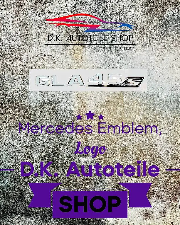 Mercedes AMG GLA45 S Emblem Schriftzug Neu Chrom/Schwarz
