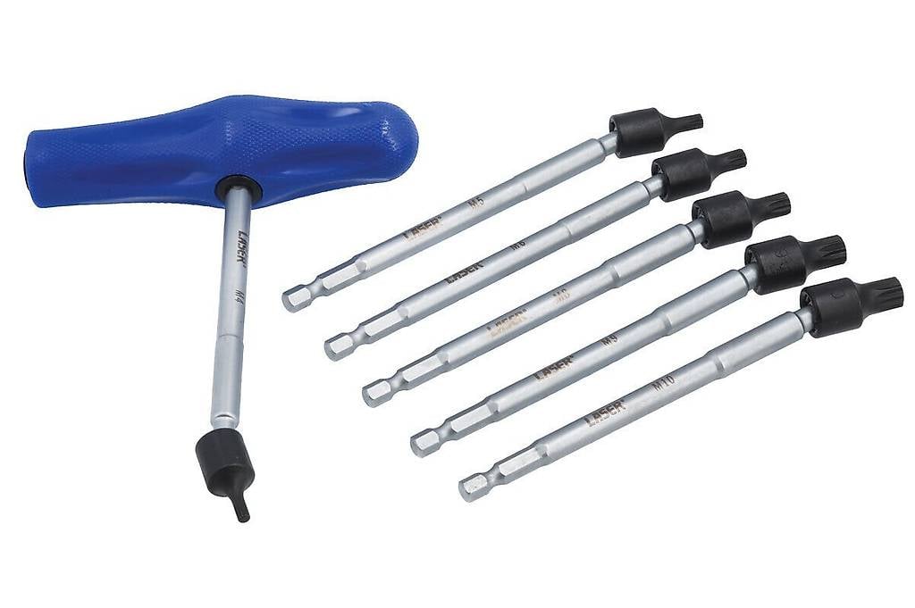 XZN-Bitsatz mit Kreuzgelenk, 6 Stück Laser 8225