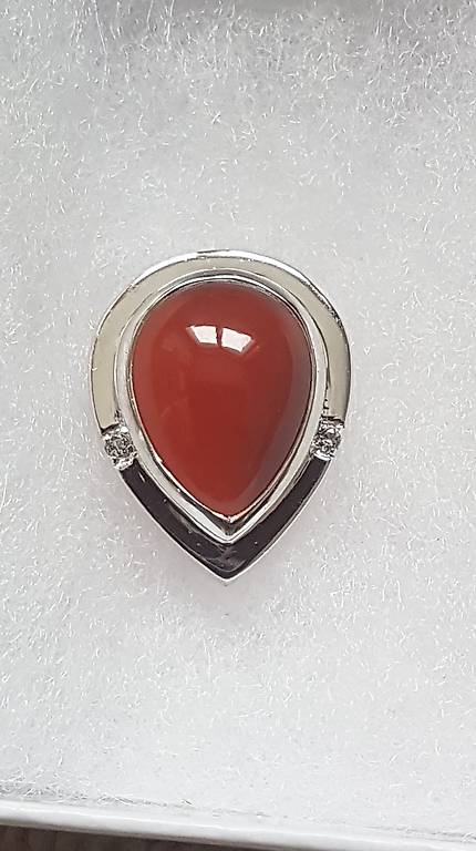 silberanhänger mit onyx und topas (versand inkl.)