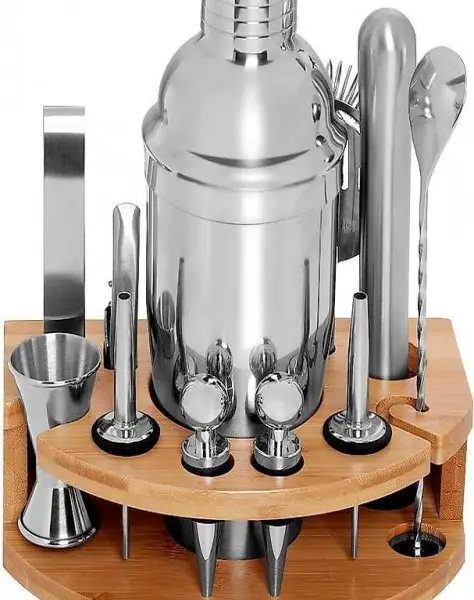  12-teiliges Barkeeper-Set mit Ständer