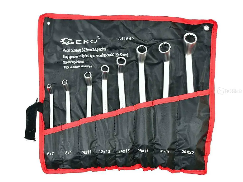  Ringschlüssel 6-22 mm, 8-teilige Platte