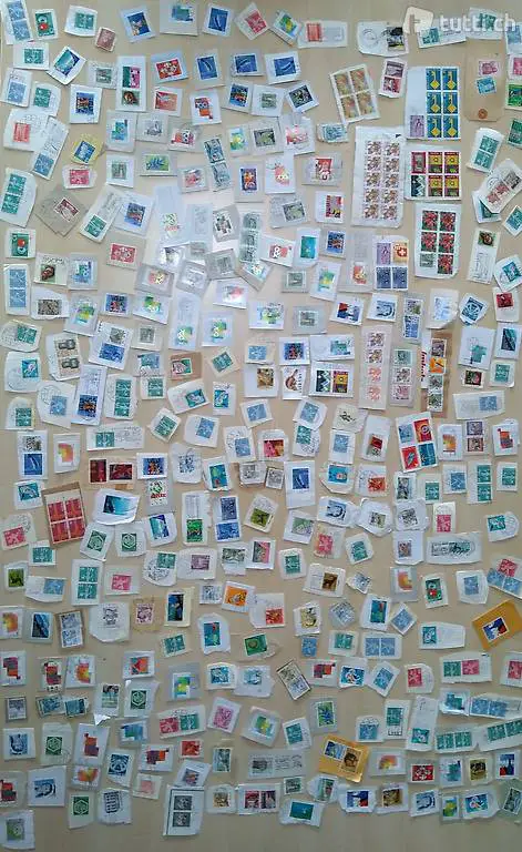 355 alte Schweizer Briefmarken