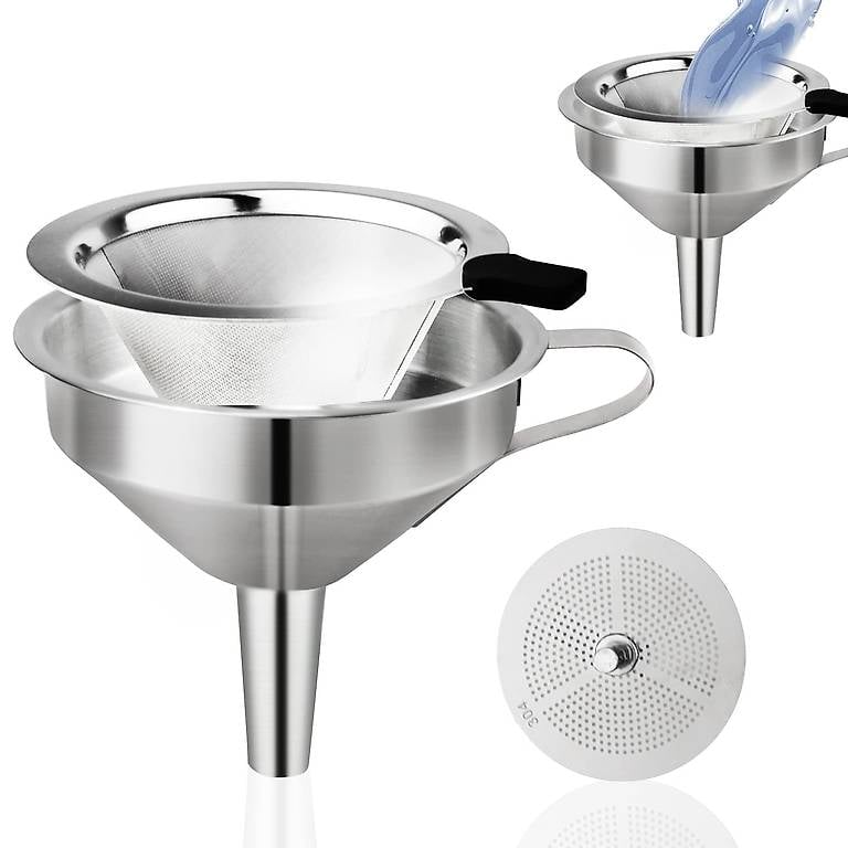 Edelstahl Lackfilter-Siebset, Wiederverwendbar, 3-teilig