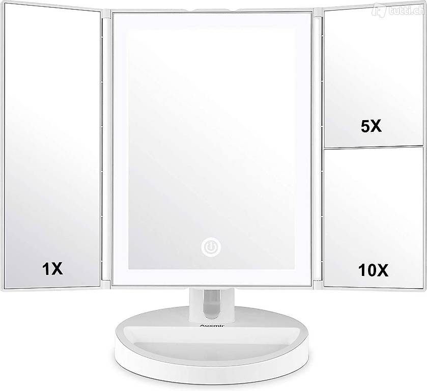  Kosmetikspiegel LED, 3 Seiten Makeup Schminkspiegel