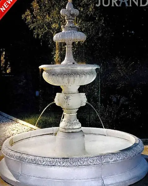  SPRINGBRUNNEN GARTEN DEKO BRUNNEN ALBINIA 220 CM STEINGUSS