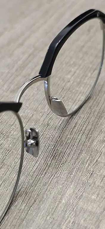 Saint Laurent Brille SL124 Silber Schwarz Unisex Elegant