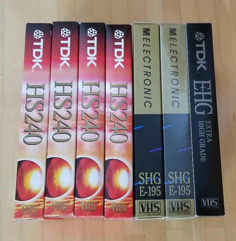 Leere VHS-Kassetten zum Bespielen