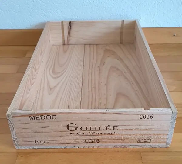 Weinkiste flach aus Holz