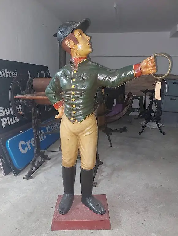 Iron Lawn Jockey Gusseisen Figur 1870