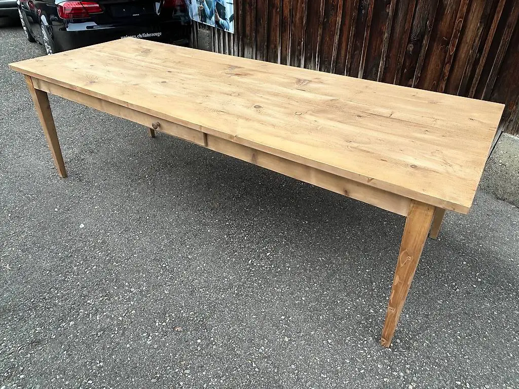 Biedermeier Tisch, Schweizer Holz, altes Tannenholz 250 x 90