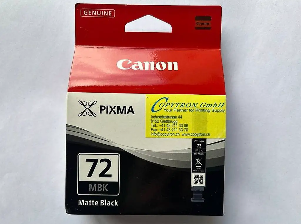 canon pixma pro-10/pixus pro-10 matte black ink, pgi-72mbk