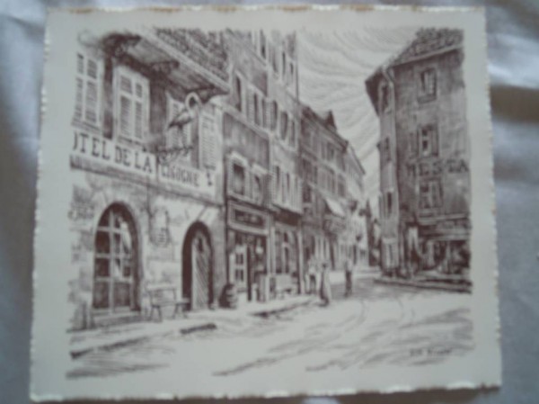 Hôtel de la Cigogne rue centrale avec 1890