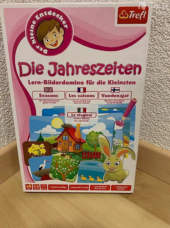 Spieleset Bilderdomino Die vier Jahreszeiten Holzbauernhof