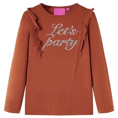  vidaXL Kinder-Langarmshirt Cognac 128