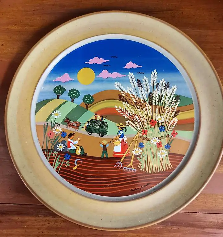 Wandteller Sommer Schramberger Majolikafabrik