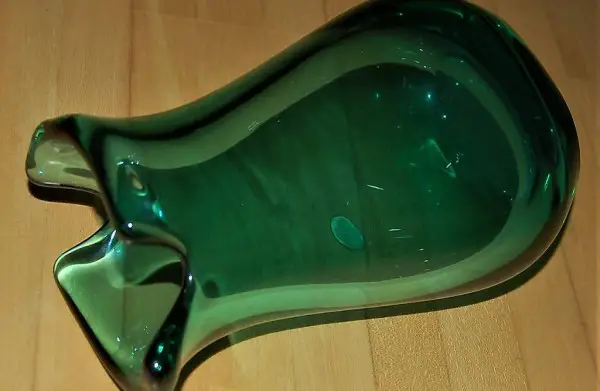 Masive Glas Vase grün