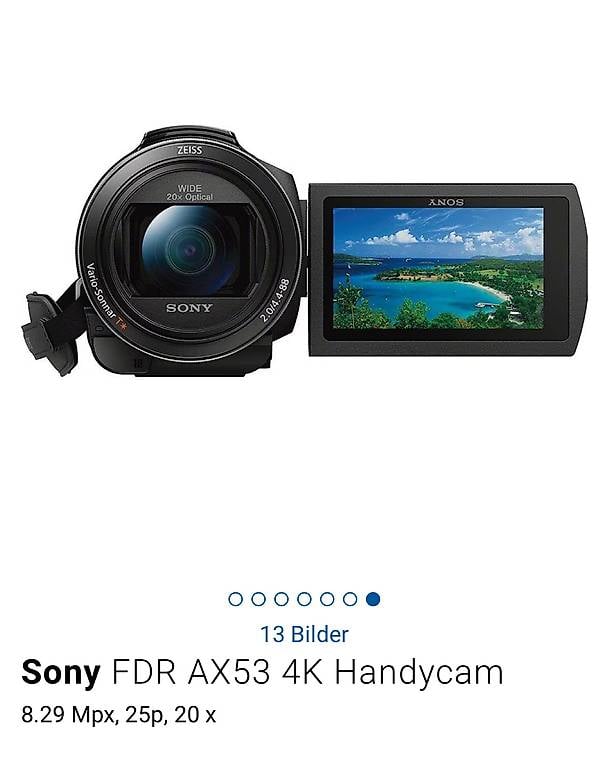 Videokamera Sony FDR AX53 4K Handycam