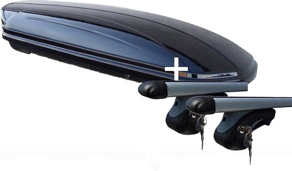Dachbox 460 Liter Relingträger Alu kompatibel mit Mercedes C