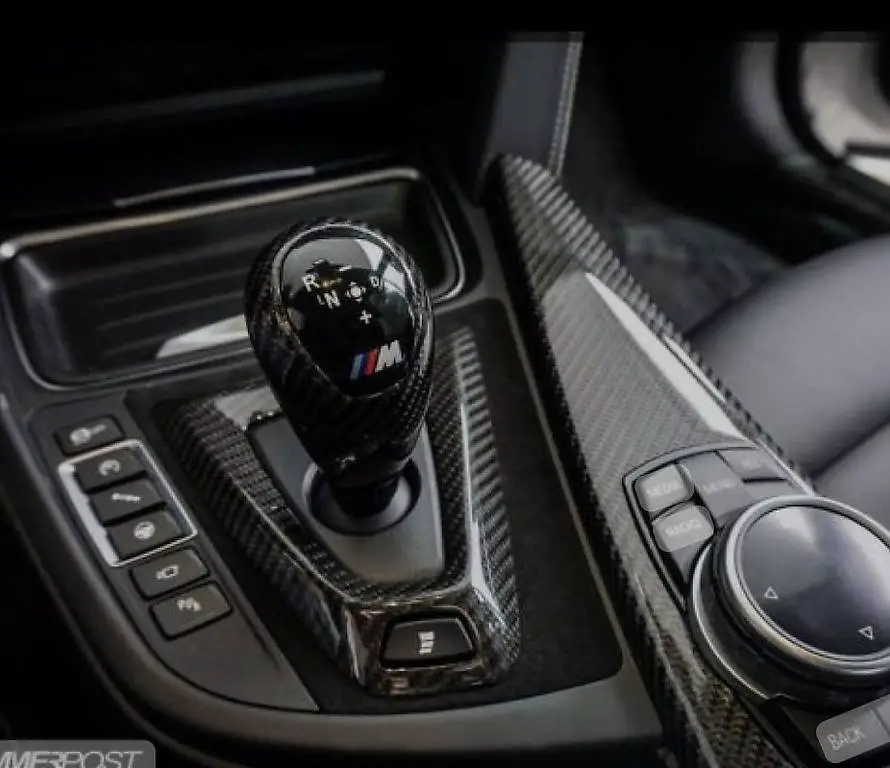 BMW M Performance Carbon-Knauf und Mittelkonsolblende