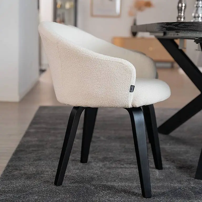 Esszimmerstuhl CELINE - Boucle Weiss