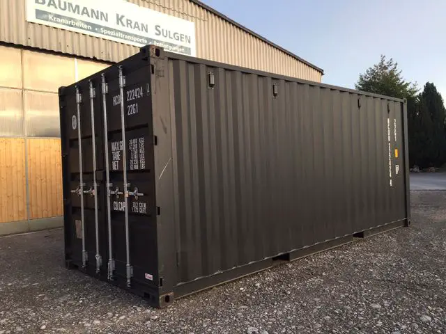 20" Seecontainer (7021, schwarzgrau) , Container