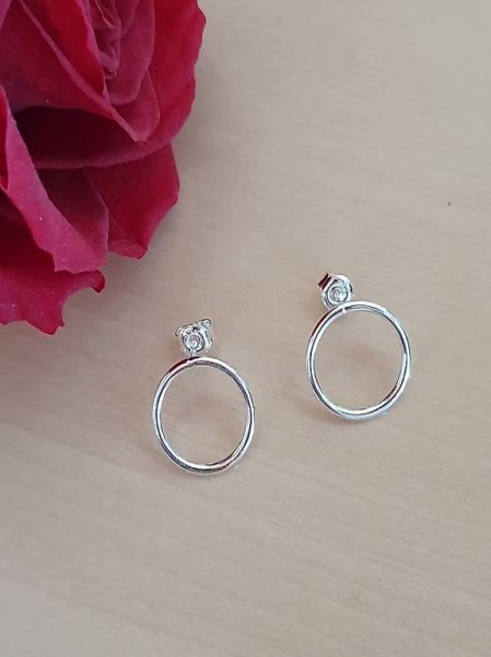 Clous d"oreilles en Argent 925 rond 15,5mm