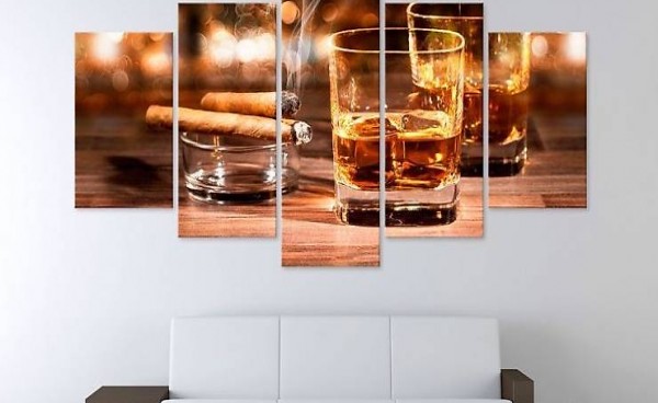  riesigWandbild Cognac / Whisky