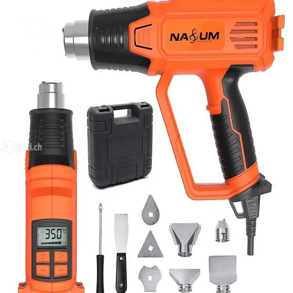  Heissluftpistole 2000W, Heissluftgebläse mit LCD-Anzeige