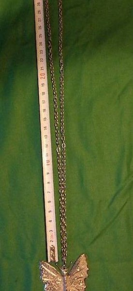SCHMETTERLING KETTE 66 CM, ZINNSCHMUCK