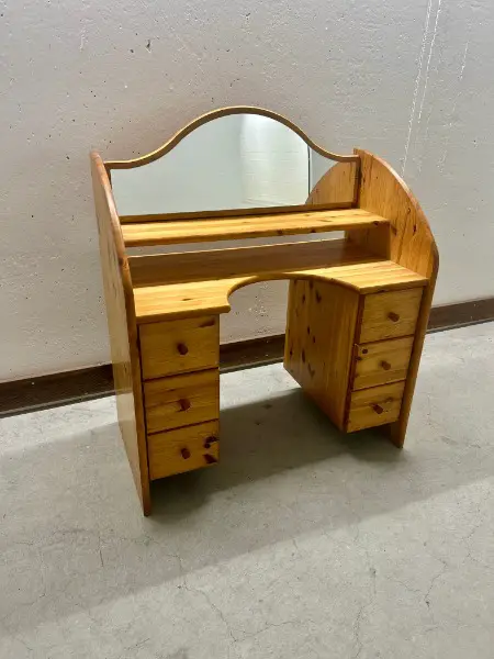 Retro Schminktisch Frisiertisch Schreibtisch Kommode Kiefer