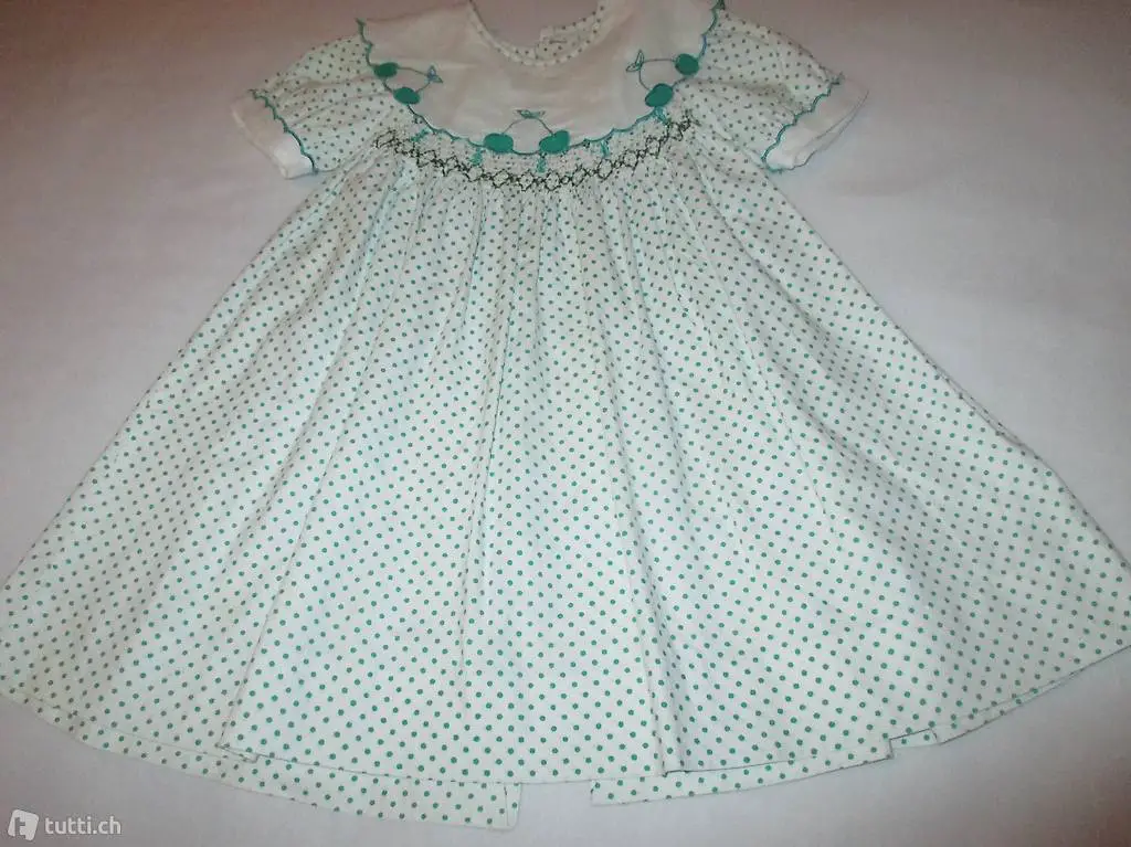 BABY GIRL-GR.86-92 -kurzarm. chic-grün-weiss Kleider