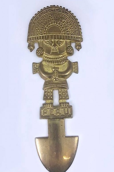  Inka Tumi Ritual- und Opfermesser | Messingnachbildung