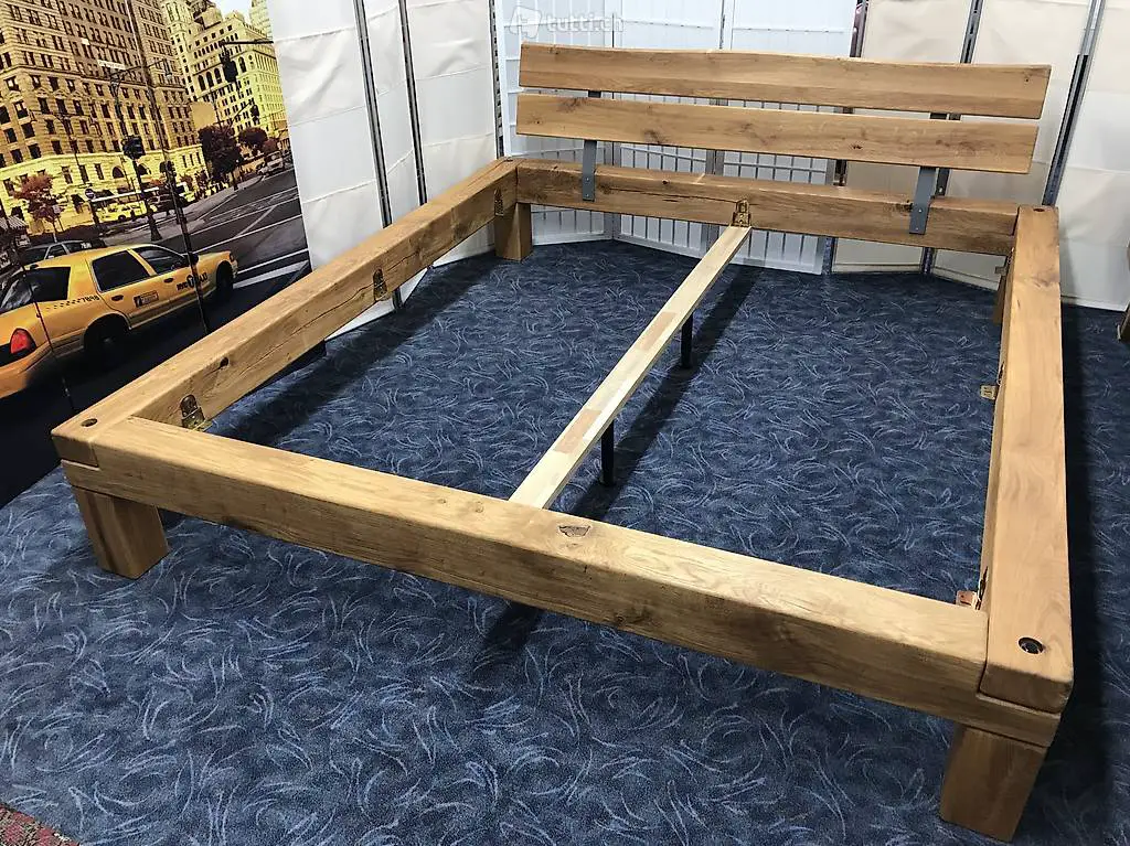  Balkenbett MARKUS Eiche vollmassiv geölt 180 x 200 cm