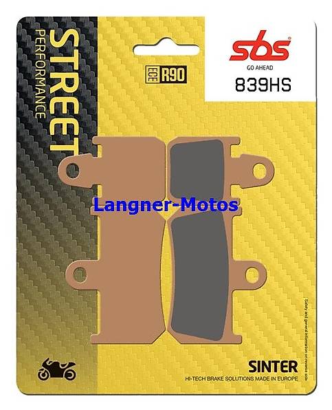 bremsbelag sbs 839 hs yamaha mt-01 vmax 1700, yamaha yzf r1