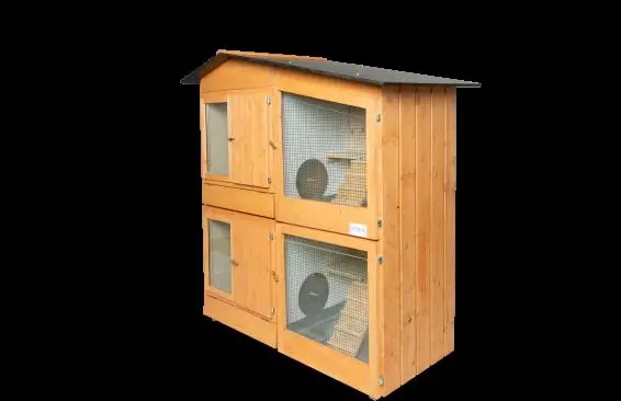 Geflügel-/Kaninchenstall 130x60cm, Höhe 145/125cm