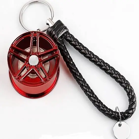  SCHLÜSSELANHÄNGER AUTO GESCHENK FELGE AUTOFELGE ROT