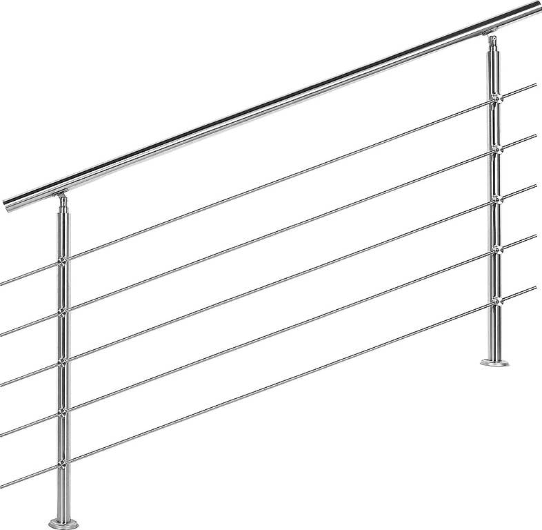 Treppengeländer Edelstahl 5 Querstäbe 160cm