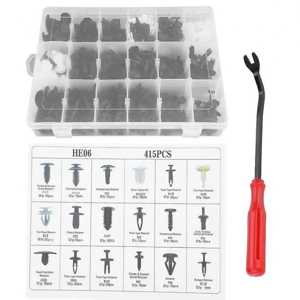 Clips Sortiment 415 Stück mit Werkzeug