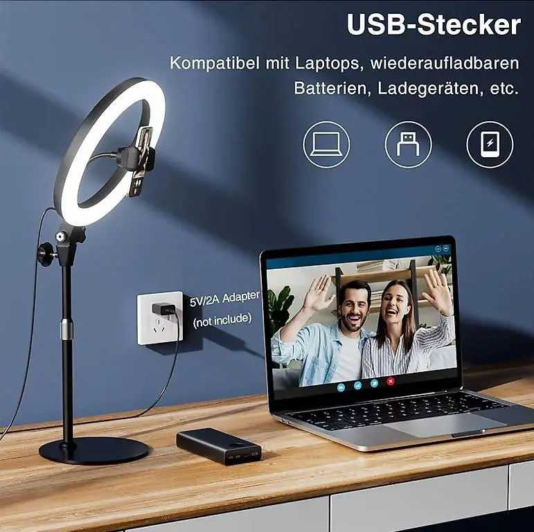 Ringlicht mit Stativ