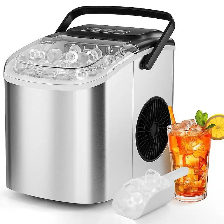 Eiswürfelmaschine, 12,0 kg24H,9 Eiswürfel in 6 Minuten, 2 Gr