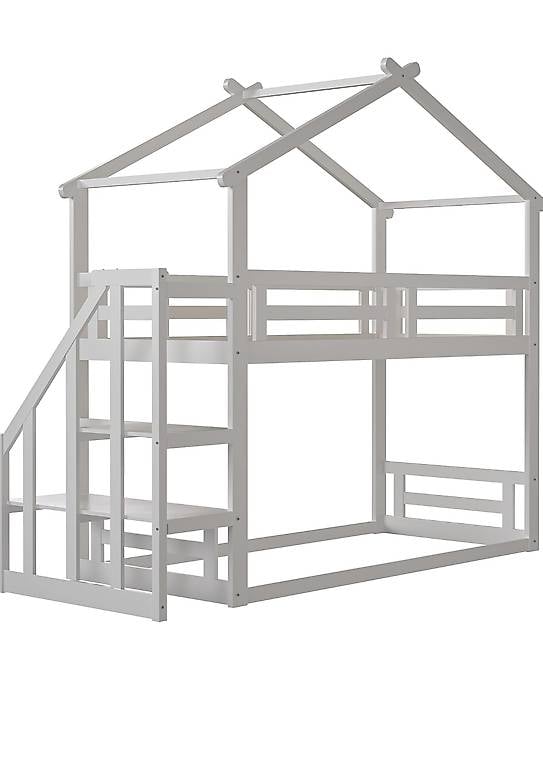 FEZTOY Etagenbett Kinderbett mit Treppe