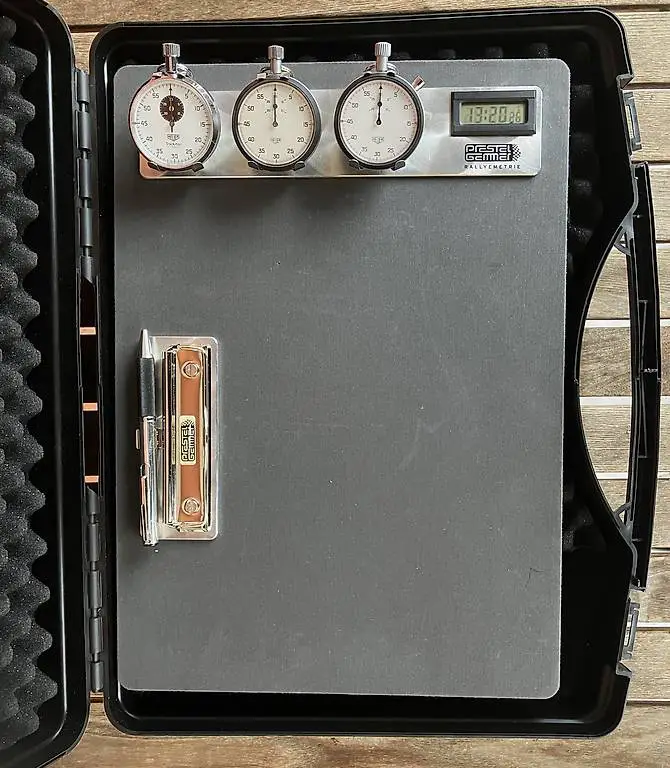 3x Vintage Heuer Stoppuhr Flyback Prestel Roadbook Rallye