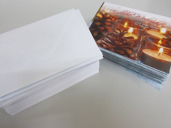 100 Stück Weihnachtskarten inkl. Kuvert 43.-