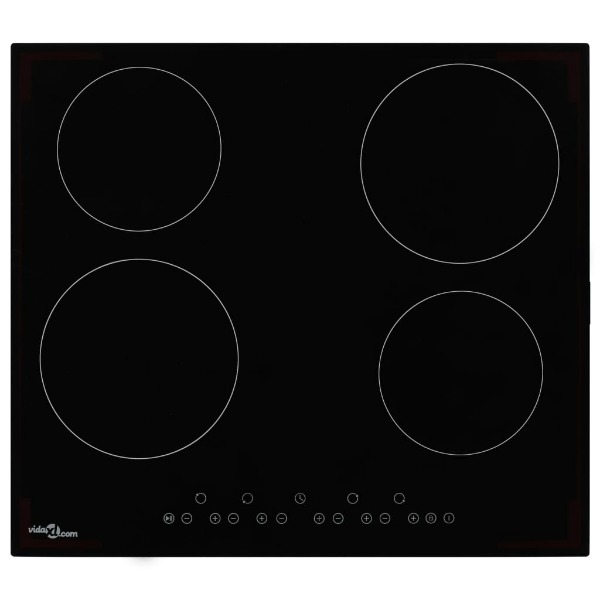  Glaskeramik-Kochfeld mit 4 Platten Touch-Bedienfeld 6000 W