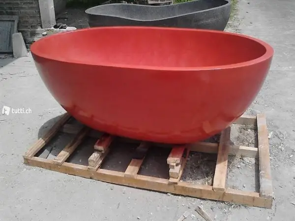  Badewanne Freistehende Wanne Steinwanne Terrazzo Stein