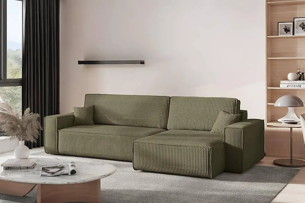 Ecksofa mit Schlaffunktion - Big Sofa - 274 x 142 cm - Cord