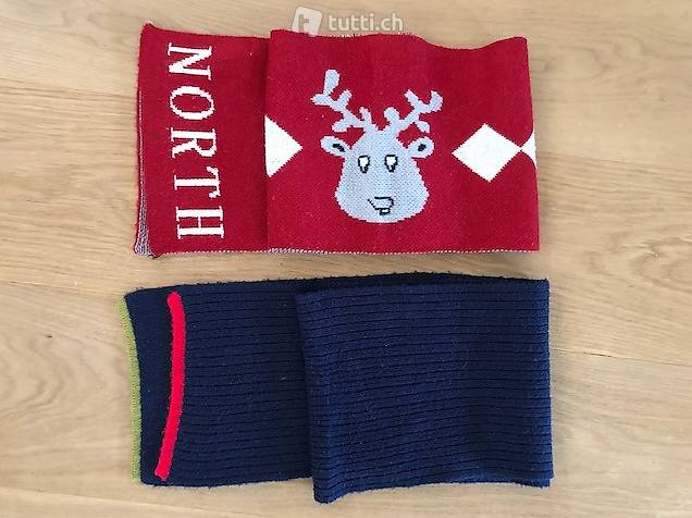 rot / dunkelblauer Schal